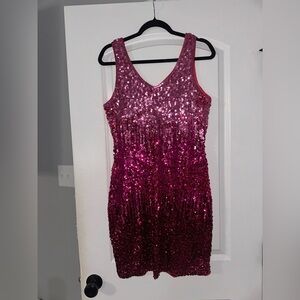 Sparkling Pink Sequin Dress